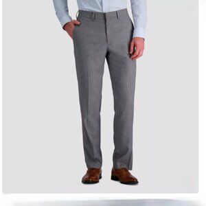 Haggar H26 Men's Tailored Fit Stretch Suit Pants - Gray